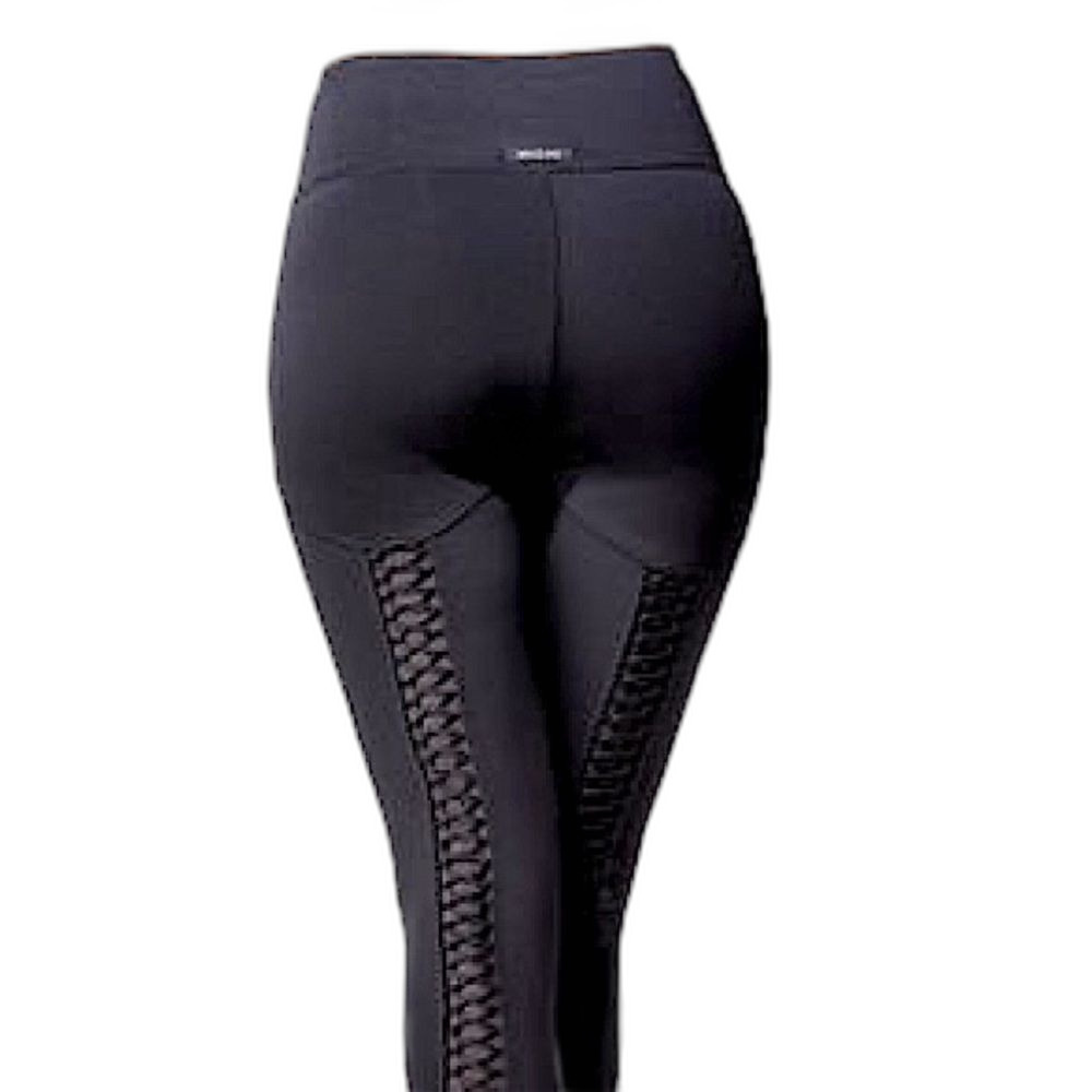 Michi Leggings Nero Lace Up Pants Womens Small Workout Yoga Black Pilates 2 4 6